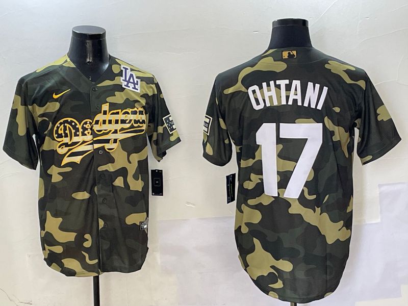 Men Los Angeles Dodgers #17 Ohtani Camo Joint Name 2025 Nike MLB Jersey style 7->los angeles dodgers->MLB Jersey